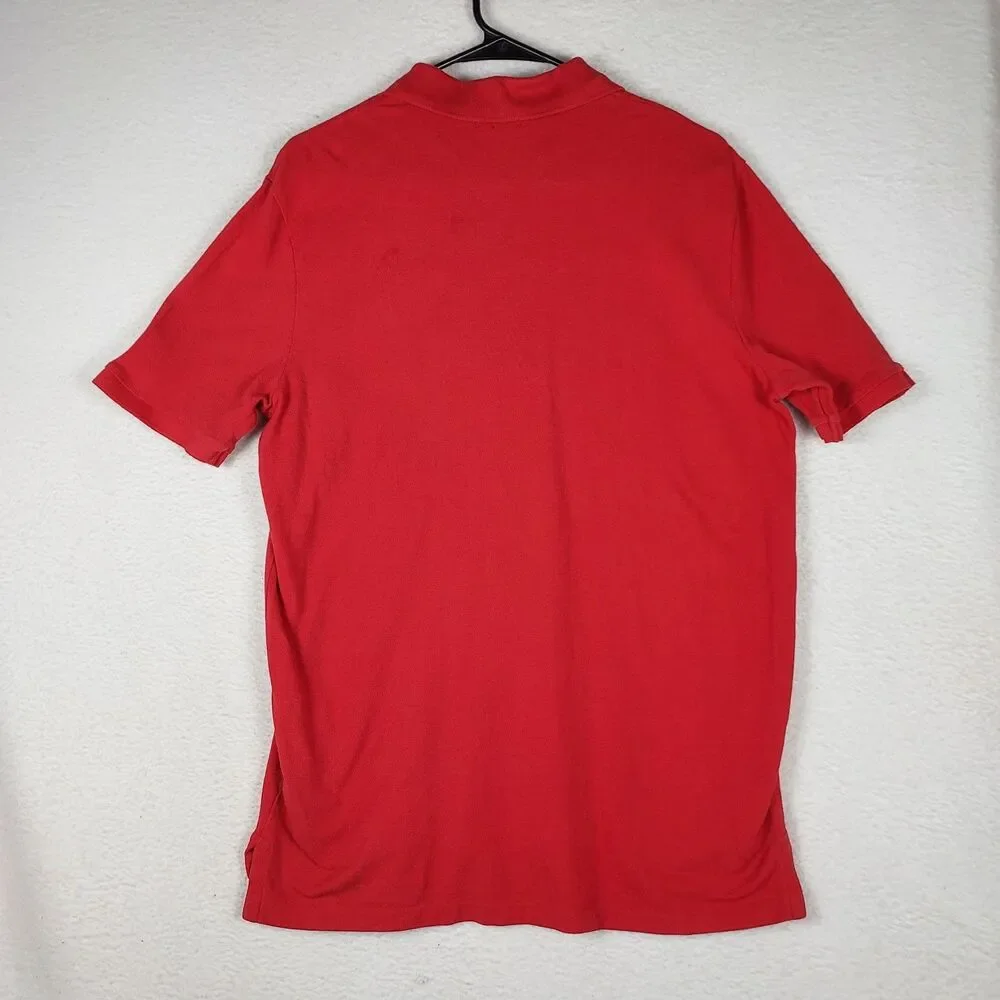 Polo Ralph Lauren Classic Fit Mesh Polo Shirt Mens M Red Pony Cotton
